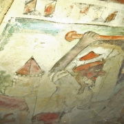 18_Detalle de pinturas situadas en el muro detrás del retablo